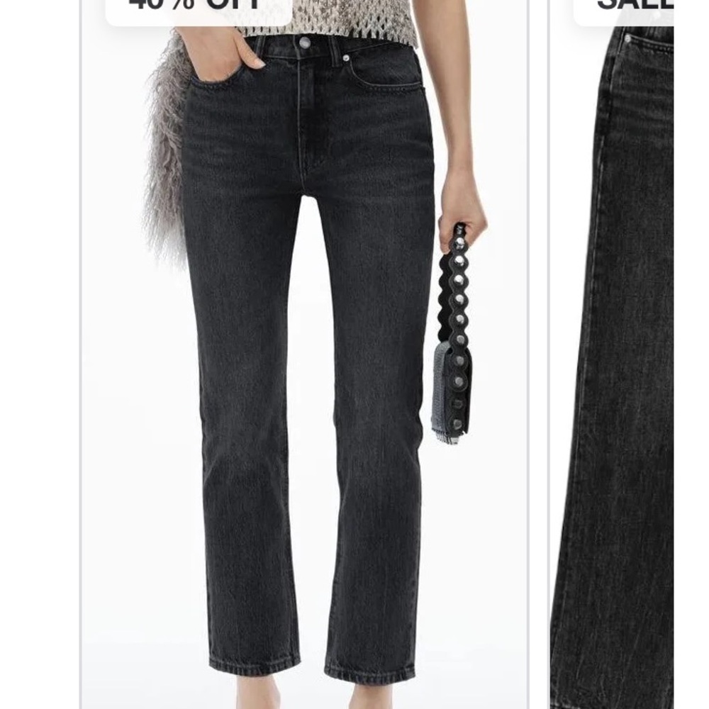 Alexander Wang Revolve Black OG High Rise Stovepipe Jean, New